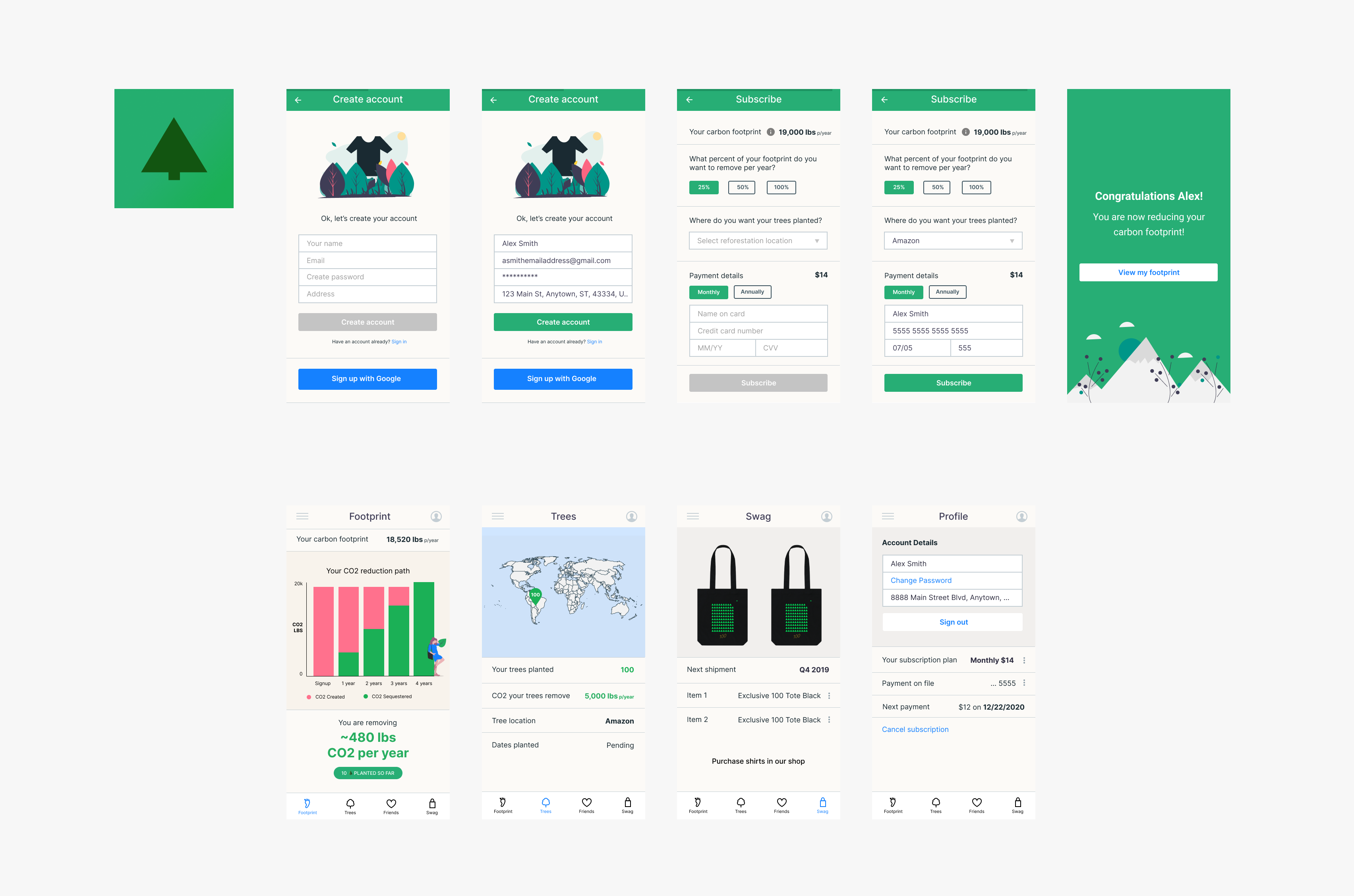Treets app flow